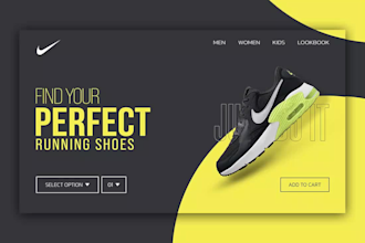 design attractive hero image and shopify web banner