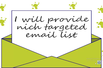 provide you niche targeted verified email list