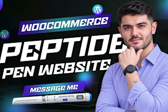 develop woocommerce peptide pen website and landing page
