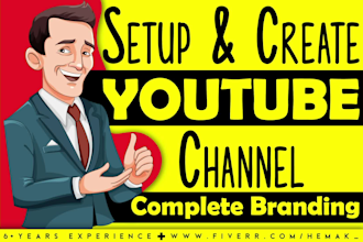 create and setup youtube shorts channel with 100 videos
