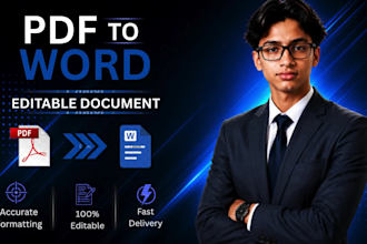 convert PDF to word into an editable document