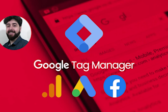 setup facebook pixel, google analytics, ga4, tag manager, conversion tracker