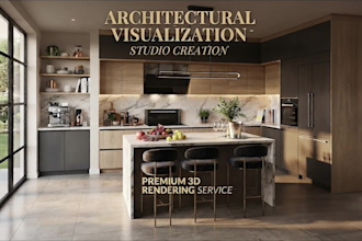 design your dream photorealistic 3d kitchen render