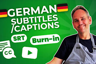 create professional german subtitles and captions
