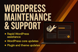 do weekly and monthly wordpress maintenance and support