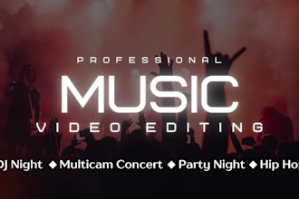 edit your live concert or music video professionally