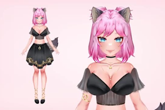 design and rig high quality live 2d vtuber model, 2d vtuber model vtuber model