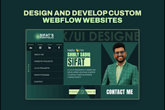 design and develop responsive custom webflow websites
