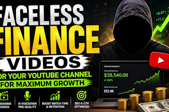 create faceless finance videos and youtube automation channel