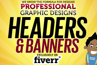 design amazing header or banner