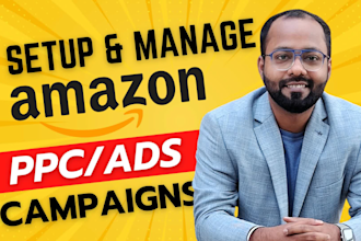 setup, optimize and manage amazon ppc or amazon ads campaign for better acos