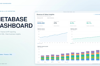build metabase dashboards for sales and finance with sql