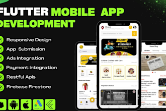 do custom flutter mobile app development for android ios bug fix reskin app