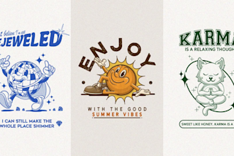 design a retro vintage cartoon mascot logo for tshirt or brand