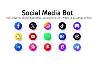 develop social media bot, bot automation, website automation bot
