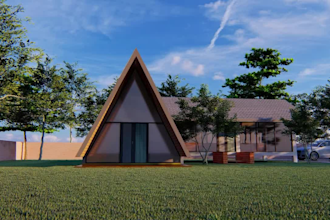 design tiny,small houses,cottage,cabana home 3d rendering