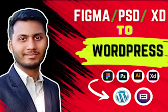 convert psd, xd or figma to elementor or figma to wordpress