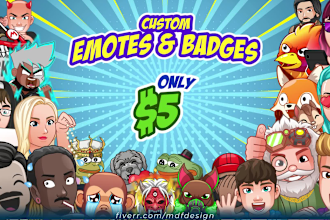 create cool custom kick, twitch, youtube emotes or sub badges