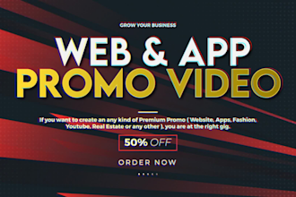create an amazing website or app promo video