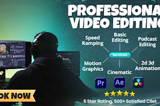 do professional youtube, social media video editor  reels, podcasts, shorts