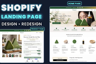 design or redesign a shopify landing page with gempages