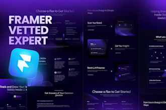 design modern framer website and convert figma to framer or webflow