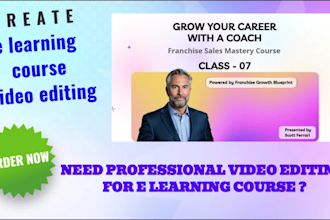 design e learning course video editing with voice over