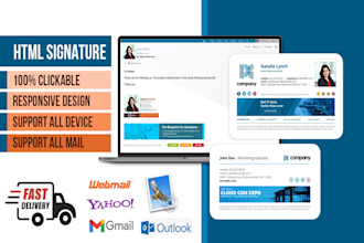 make clickable html email signature for any device