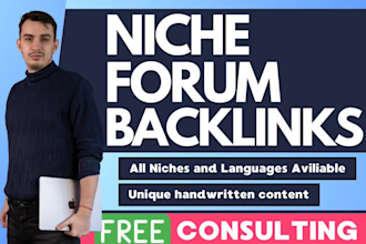 do manual niche forum backlinks using natural forum posting