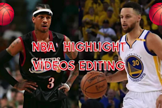 edit professional nba sport highlight videos for youtube channel