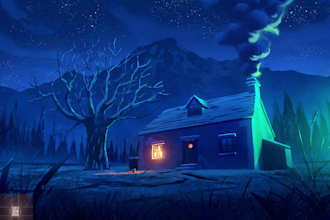 do landscape illustration and background concept art