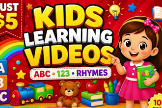 create fun kids learning videos for youtube