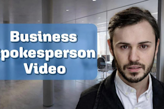 record a professional male spokesperson video for your corporate business