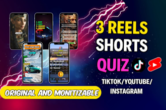 create quiz shorts for tiktok, youtube and instagram
