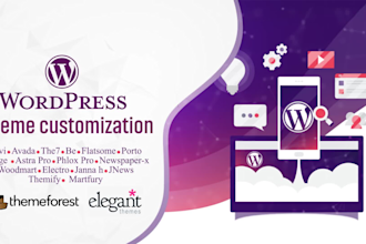 do wordpress theme customization from themeforest, elegant theme