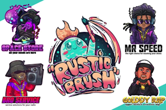 create mascot cartoon logo design and mascot character