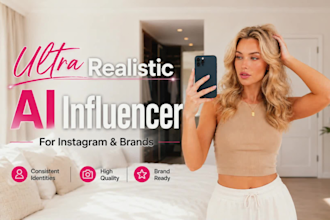 customized realistic ai influencer for instagram or brands