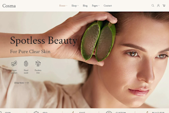 design beauty website, cosmetic website, salon website, spa website