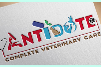 do modern animal pet dog veterinary logo design