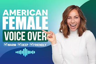 be your american female deep voice over actor for character roles and narration