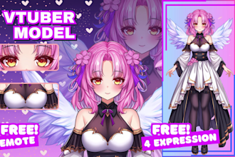 design and rig live2d vtuber model in anime style for stream