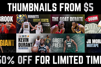 design nba basketball thumbnail for youtube channel