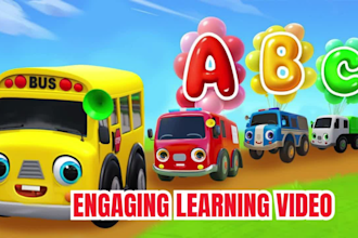 create monetizable 3d learning videos and custom nursery rhymes for kids channel