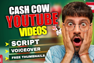 make viral top 10 cash cow faceless youtube video with voiceover professionally