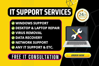 repair fix troubleshoot computer laptop printer remotely