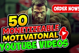 create monetizable motivational videos for youtube with thumbnail
