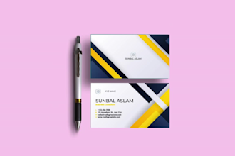 design awesome gold, real estate business card with qr code fastly
