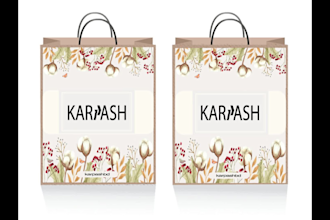 design shopping bag, tote bag, paper bag, product packaging