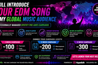 introduce your edm song to my audience with spotify presaves