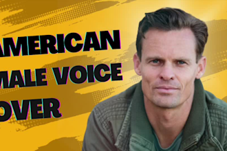 record a deep american male voice over in native english